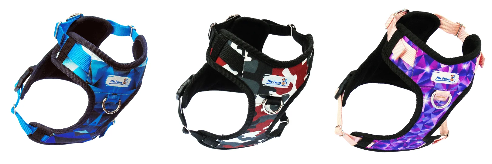Diseños disponibles del Arnés Walk Training Anti Tirones de Más Perros